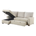 Homelegance - Gallatin 2 Piece Sectional with Left Chaise in Beige & Light Gray - 9605BE*2LCRL - GreatFurnitureDeal