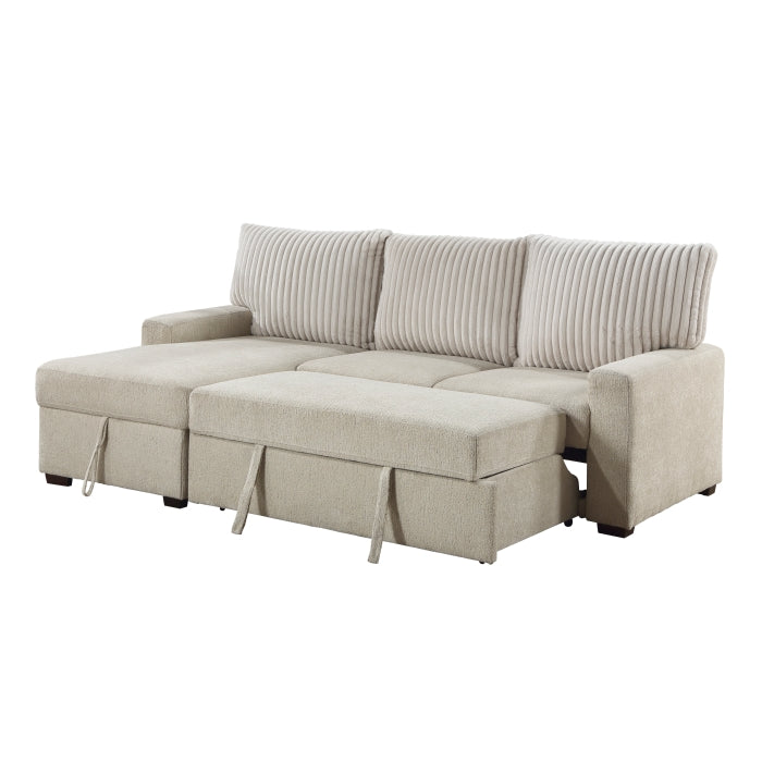 Homelegance - Gallatin 2 Piece Sectional with Left Chaise in Beige & Light Gray - 9605BE*2LCRL - GreatFurnitureDeal