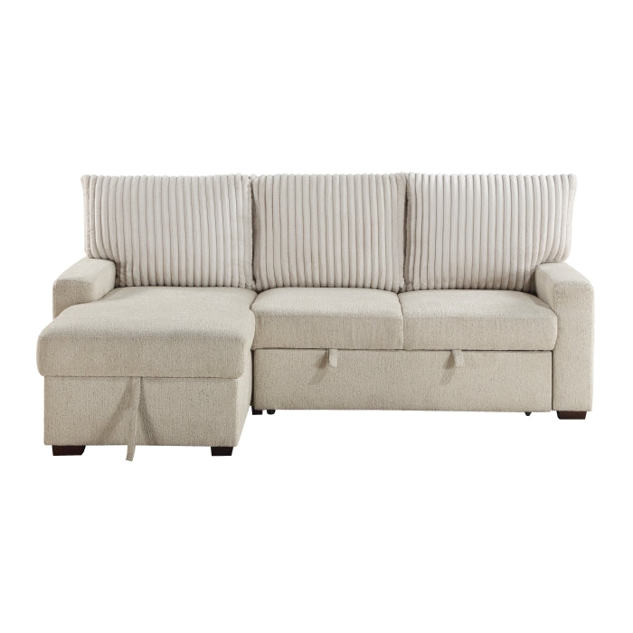 Homelegance - Gallatin 2 Piece Sectional with Left Chaise in Beige & Light Gray - 9605BE*2LCRL - GreatFurnitureDeal