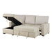 Homelegance - Gallatin 2 Piece Sectional with Left Chaise in Beige & Light Gray - 9605BE*2LCRL - GreatFurnitureDeal