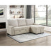 Homelegance - Gallatin 2 Piece Sectional with Right Chaise in Beige - 9605BE*2LLRC - GreatFurnitureDeal