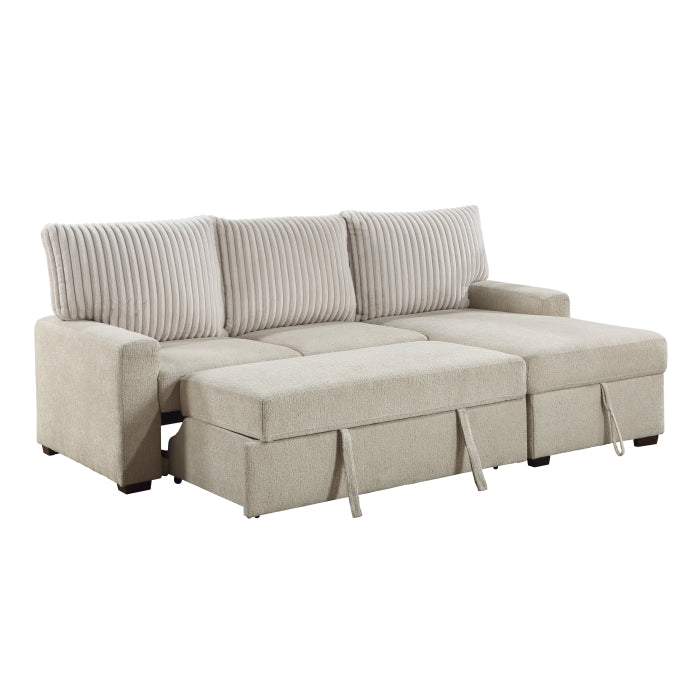 Homelegance - Gallatin 2 Piece Sectional with Right Chaise in Beige - 9605BE*2LLRC - GreatFurnitureDeal