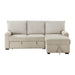 Homelegance - Gallatin 2 Piece Sectional with Right Chaise in Beige - 9605BE*2LLRC - GreatFurnitureDeal