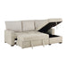 Homelegance - Gallatin 2 Piece Sectional with Right Chaise in Beige - 9605BE*2LLRC - GreatFurnitureDeal