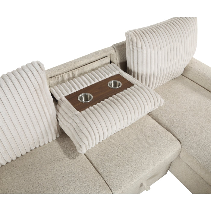 Homelegance - Gallatin 2 Piece Sectional with Right Chaise in Beige - 9605BE*2LLRC - GreatFurnitureDeal