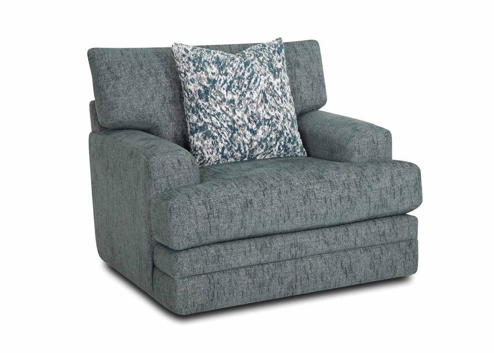 Franklin Furniture - 960 Emerald Swivel Chair in Matcha Teal - 96080-TEAL