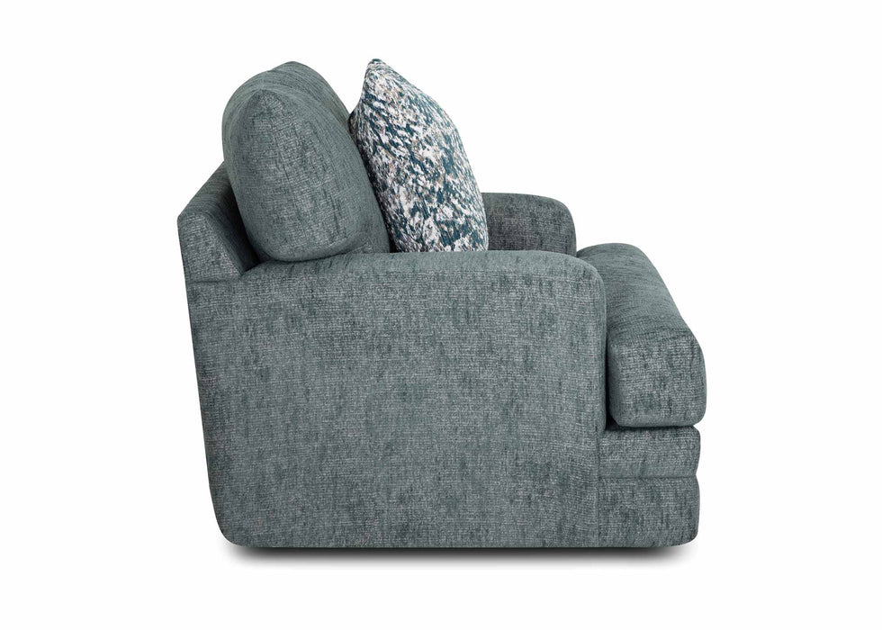 Franklin Furniture - 960 Emerald Swivel Chair in Matcha Teal - 96080-TEAL