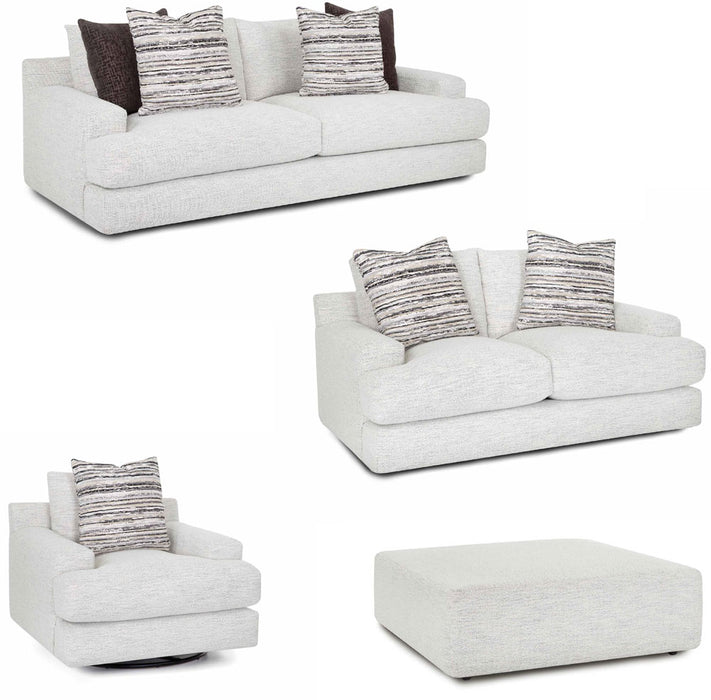 Franklin Furniture - Surrey 4 Piece Living Room Set in Merino Cotton - 96140-120-180-318-4SET