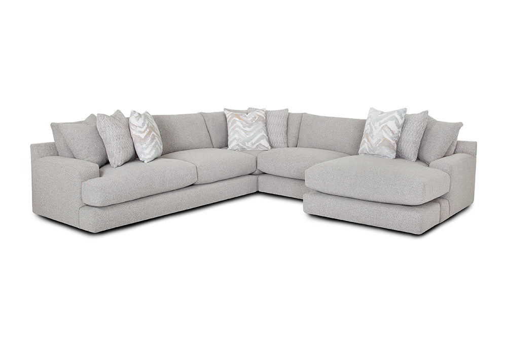 Franklin Furniture - 961 Meade 4 Piece Sectional Sofa in Dove - 96159-104-103-114-DOVE