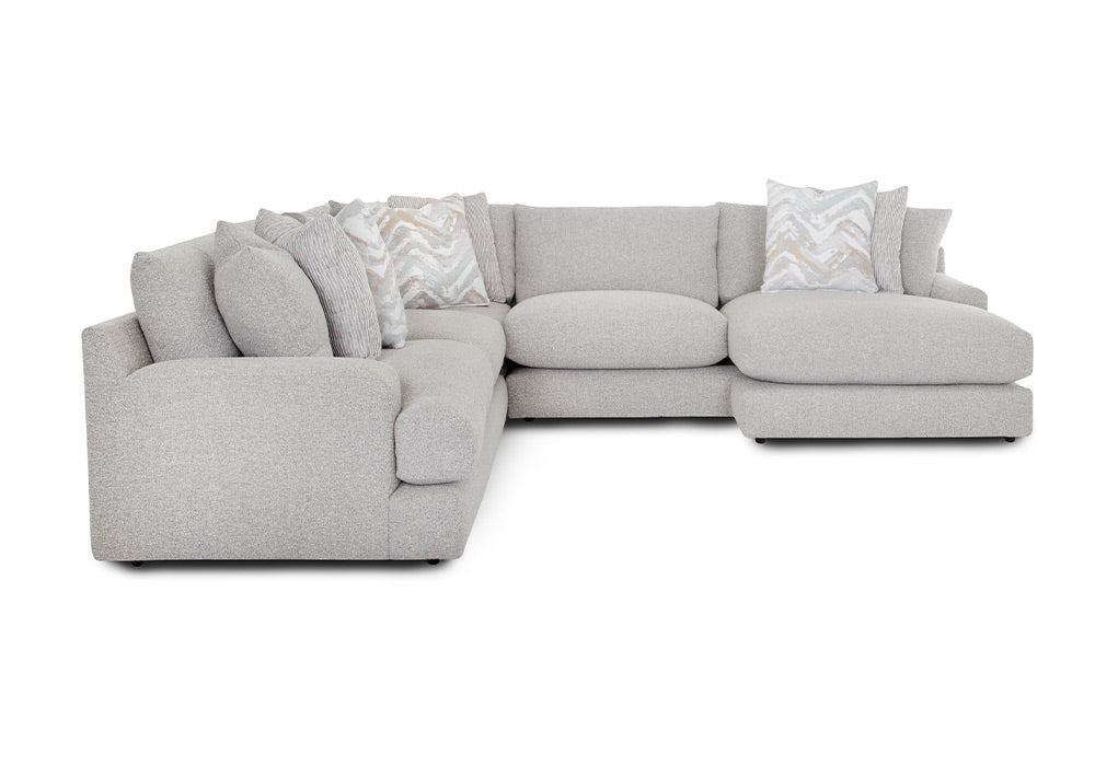 Franklin Furniture - 961 Meade 4 Piece Sectional Sofa in Dove - 96159-104-103-114-DOVE