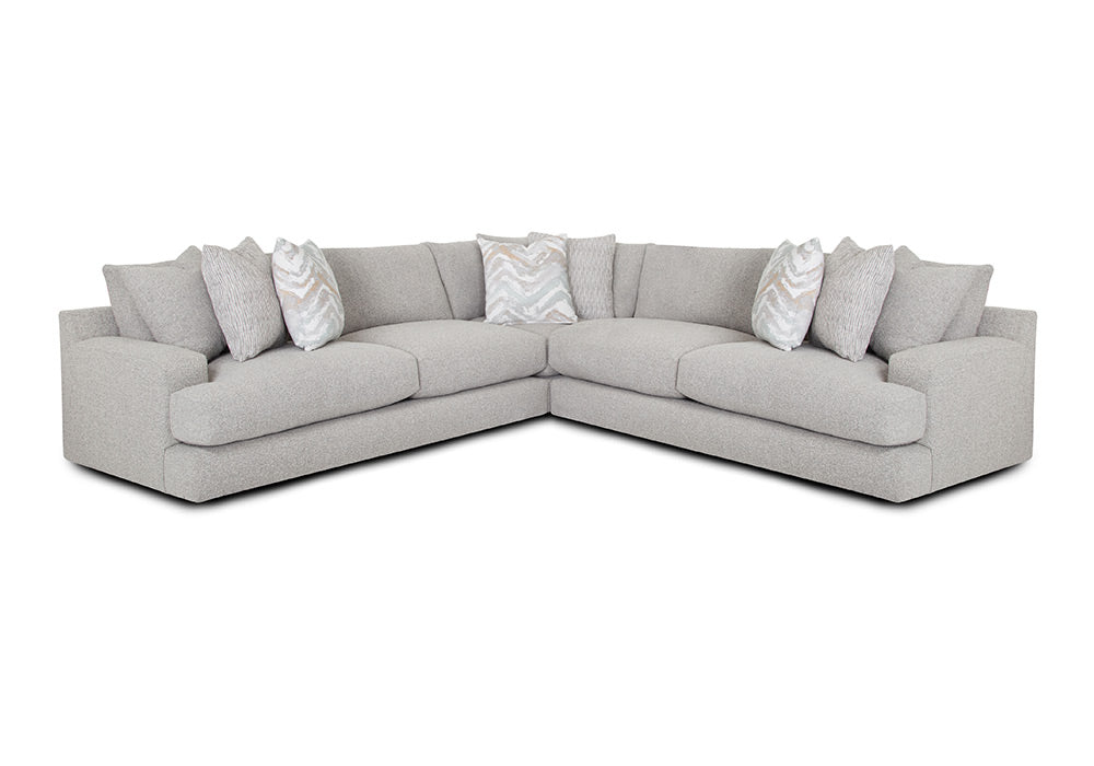 Franklin Furniture - 961 Meade 3 Piece Sectional Sofa in Dove - 96159-104-160-DOVE
