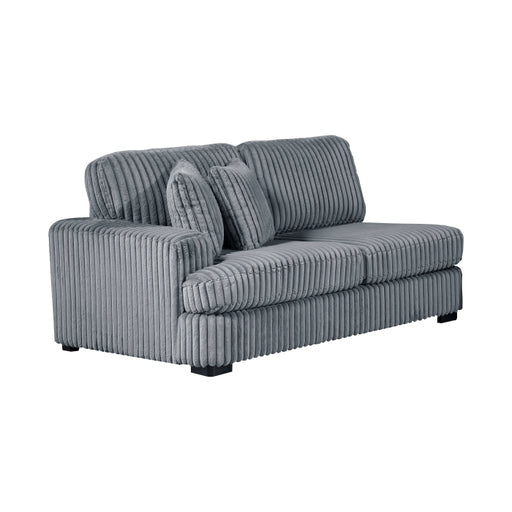 Homelegance - Warwick 2 Piece Sectional with Right Cuddler in Gray - 9623GY*22LRU - GreatFurnitureDeal
