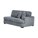 Homelegance - Warwick 2 Piece Sectional with Left Cuddler in Gray - 9623GY*2LU2R - GreatFurnitureDeal
