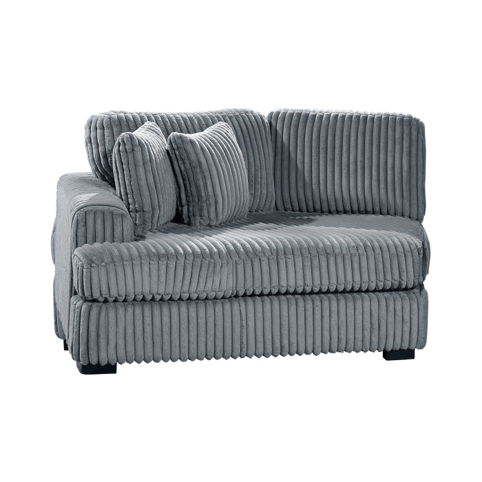 Homelegance - Warwick 2 Piece Sectional with Left Cuddler in Gray - 9623GY*2LU2R - GreatFurnitureDeal