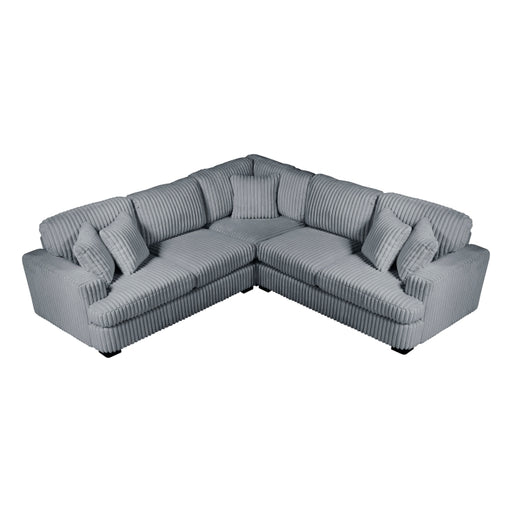 Homelegance - Warwick 3 Piece Sectional in Gray - 9623GY*32L2R - GreatFurnitureDeal