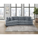 Homelegance - Warwick 2 Piece Sectional with Left Cuddler in Gray - 9623GY*2LU2R - GreatFurnitureDeal