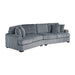 Homelegance - Warwick 2 Piece Sectional with Left Cuddler in Gray - 9623GY*2LU2R - GreatFurnitureDeal