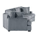 Homelegance - Warwick 2 Piece Sectional with Left Cuddler in Gray - 9623GY*2LU2R - GreatFurnitureDeal