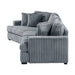 Homelegance - Warwick 2 Piece Sectional with Left Cuddler in Gray - 9623GY*2LU2R - GreatFurnitureDeal