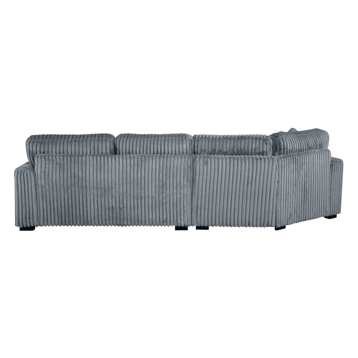 Homelegance - Warwick 2 Piece Sectional with Left Cuddler in Gray - 9623GY*2LU2R - GreatFurnitureDeal