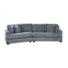 Homelegance - Warwick 2 Piece Sectional with Left Cuddler in Gray - 9623GY*2LU2R - GreatFurnitureDeal