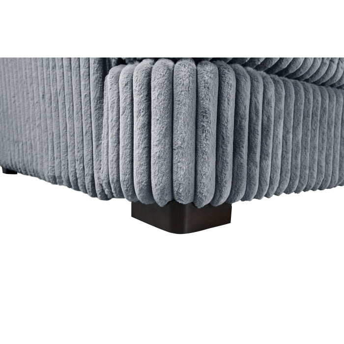 Homelegance - Warwick 2 Piece Sectional with Left Cuddler in Gray - 9623GY*2LU2R - GreatFurnitureDeal