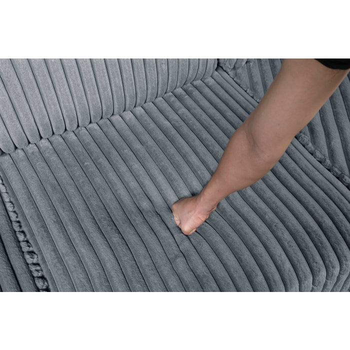 Homelegance - Warwick 2 Piece Sectional with Left Cuddler in Gray - 9623GY*2LU2R - GreatFurnitureDeal