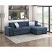 Homelegance - Raife 2-Piece Sectional with Right Chaise in Blue - 9624BU*22LRC - GreatFurnitureDeal