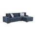 Homelegance - Raife 3 Piece Sectional with Right Chaise in Blue - 9624BU*32LRC - GreatFurnitureDeal