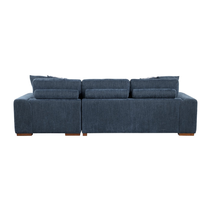 Homelegance - Raife 2-Piece Sectional with Right Chaise in Blue - 9624BU*22LRC - GreatFurnitureDeal