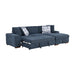Homelegance - Raife 2-Piece Sectional with Right Chaise in Blue - 9624BU*22LRC - GreatFurnitureDeal