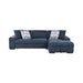 Homelegance - Raife 2-Piece Sectional with Right Chaise in Blue - 9624BU*22LRC - GreatFurnitureDeal