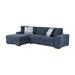 Homelegance - Raife 2 Piece Sectional with Left Chaise in Blue - 9624BU*2LC2R - GreatFurnitureDeal