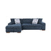 Homelegance - Raife 4 Piece Sectional with Left Chaise and Ottoman in Blue - 9624BU*3LC2R - GreatFurnitureDeal