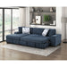 Homelegance - Raife 2 Piece Sectional with Left Chaise in Blue - 9624BU*2LC2R - GreatFurnitureDeal