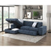 Homelegance - Raife 2 Piece Sectional with Left Chaise in Blue - 9624BU*2LC2R - GreatFurnitureDeal