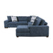 Homelegance - Raife 5 Piece Sectional with Right Chaise in Blue - 9624BU*52LRC - GreatFurnitureDeal
