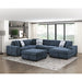 Homelegance - Raife 5 Piece Sectional with Right Chaise in Blue - 9624BU*52LRC - GreatFurnitureDeal