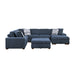 Homelegance - Raife 5 Piece Sectional with Right Chaise in Blue - 9624BU*52LRC - GreatFurnitureDeal