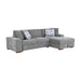 Homelegance - Raife 2-Piece Sectional with Right Chaise in Gray - 9624GY*22LRC - GreatFurnitureDeal