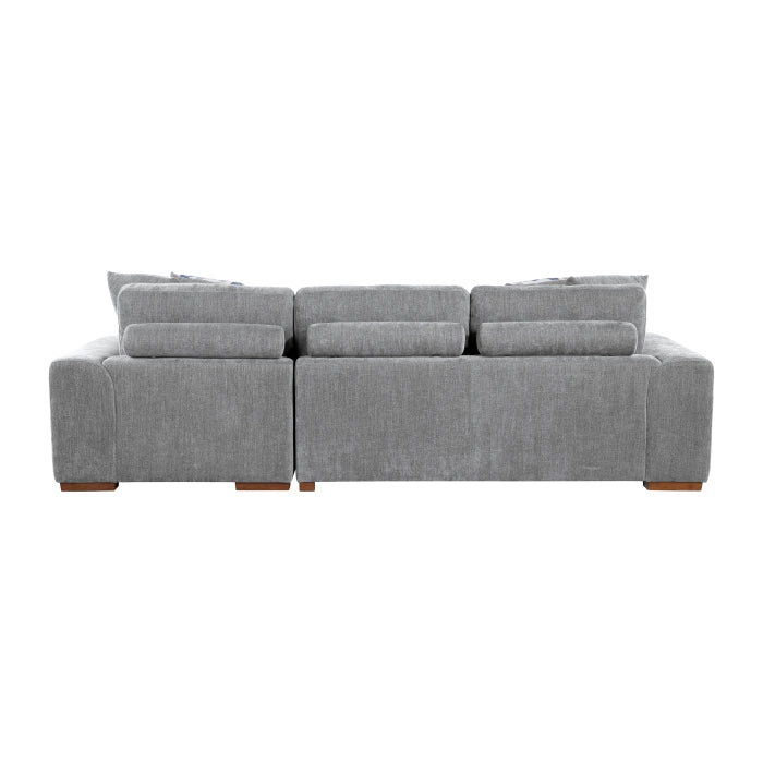 Homelegance - Raife 2-Piece Sectional with Right Chaise in Gray - 9624GY*22LRC - GreatFurnitureDeal