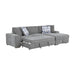 Homelegance - Raife 2-Piece Sectional with Right Chaise in Gray - 9624GY*22LRC - GreatFurnitureDeal