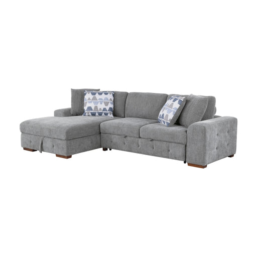 Homelegance - Raife 2 Piece Sectional with Left Chaise in Gray - 9624GY*2LC2R - GreatFurnitureDeal