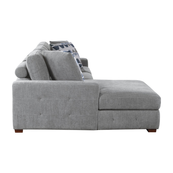 Homelegance - Raife 2 Piece Sectional with Left Chaise in Gray - 9624GY*2LC2R - GreatFurnitureDeal