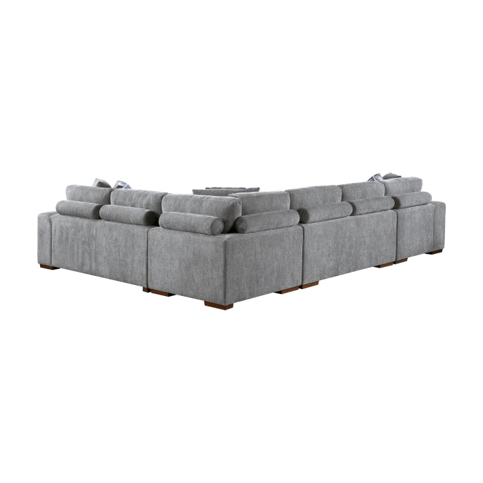 Homelegance - Raife 4 Piece Sectional with Left Chaise in Gray - 9624GY*42RLC - GreatFurnitureDeal
