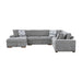 Homelegance - Raife 4 Piece Sectional with Left Chaise in Gray - 9624GY*42RLC - GreatFurnitureDeal