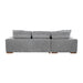 Homelegance - Raife 3 Piece Sectional with Left Chaise and Ottoman in Gray - 9624GY*3LC2R - GreatFurnitureDeal