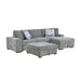 Homelegance - Raife 3 Piece Sectional with Right Chaise in Gray - 9624GY*32LRC - GreatFurnitureDeal