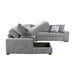 Homelegance - Raife 5 Piece Sectional with Left Chaise and Storage Ottoman in Gray - 9624GY*5LC2R - GreatFurnitureDeal