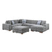 Homelegance - Raife 5 Piece Sectional with Right Chaise and Storage Ottoman in Gray - 9624GY*52LRC - GreatFurnitureDeal